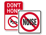 No Honking Signs & No Horns Signs