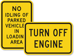 No Idling Signs