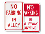 No Parking in Alley Signs