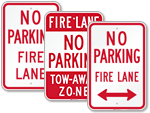 No Parking Fire Lane Signs