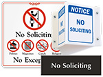 No Soliciting Door Sign