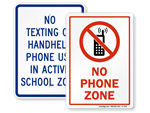 No Texting Signs