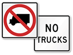 No Trucks Signs