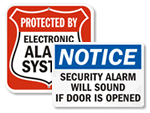 Security Alarm Signs