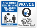 Social Distancing Signs for Schools