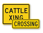 Supplemental Cattle Crossing Signs