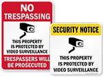 Surveillance Warning Signs