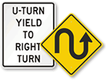 U-Turn Signs