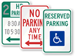 MUTCD Urban Parking, Stopping and Parking Prohibition Signs