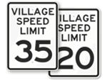 Village Speed Limit Signs