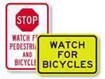 Watch For Bicycle Signs