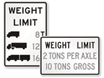 Weight Limit Signs