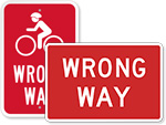Wrong Way Signs