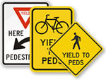 Yield to Pedestrian Signs