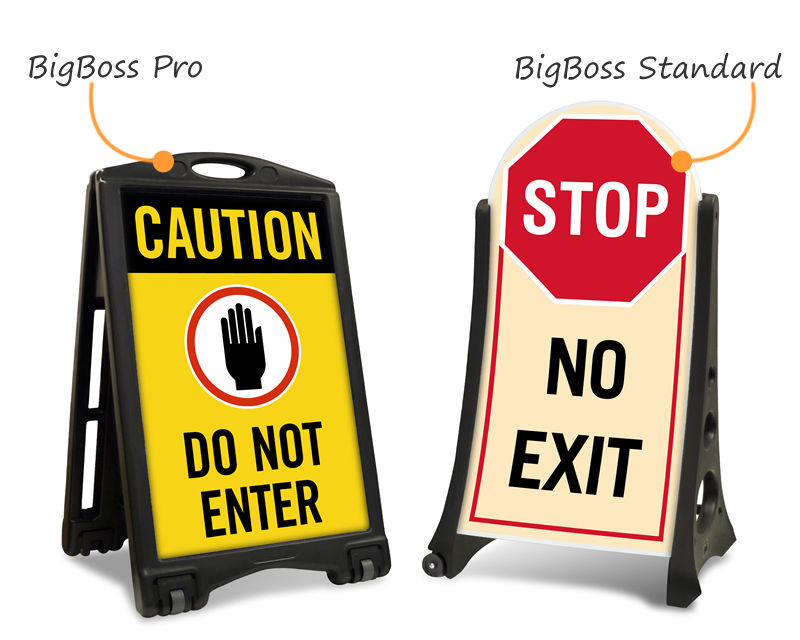Portable A Frame Traffic Signs With Built In Wheels