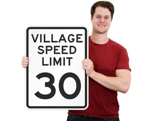 Maximum Speed Limit 30 Mph Street Aluminum Metal 12x12 Road & Safety Sign 