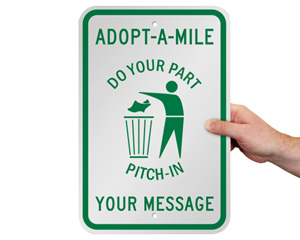 Adopt A Mile Sign