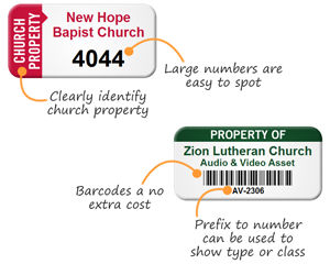 Asset Tags for Churches
