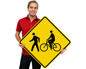 Bicycle Crossing Sign (Meaning, Shape, Color)