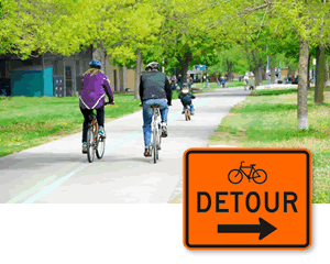 Bike Detour Signs Bike Detour Signs
