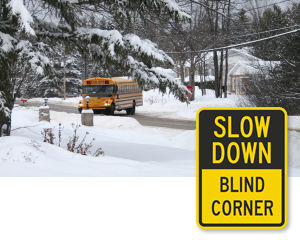 Blind Curve and Blind Corner Signs