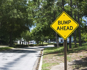 Bump ahead sign
