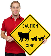 Cat Crossing Signs Cat Crossing Signs