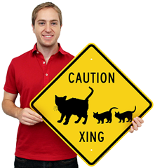 Cat Crossing Signs Cat Crossing Signs