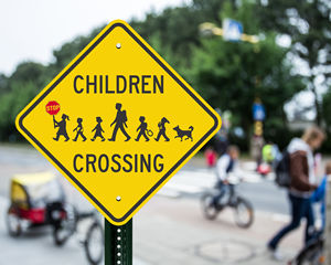 Warning Children road sign (W308)