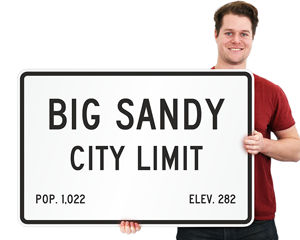 City limit sign