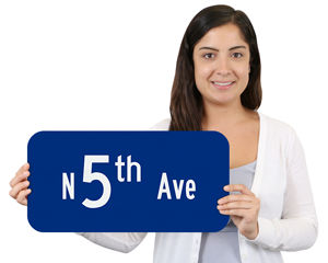 Custom Blue Street Signs - 9 'High Sign