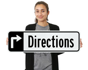 Custom White Street Signs - 9 'High with Logo