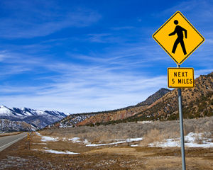 Custom Distance Road Signs Add Own Miles And Feet