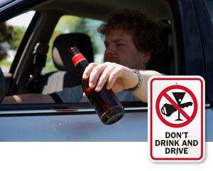 no drinking and driving sign