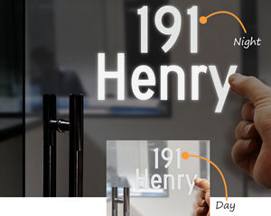 Door numbers for glass