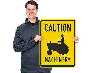 FARM ROAD SAFETY SIGN TRACTORS TURNING SIGN WARNING TRACTOR SIGN FARM SIGN 