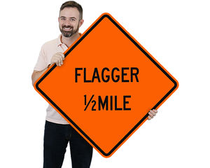 Flagger Signs by Distance