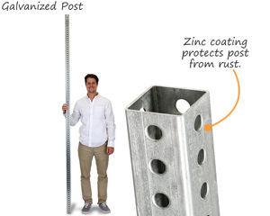 Galvanized post