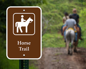 Horse trail sign