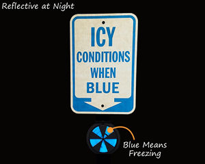 Ice alert reflectors at night