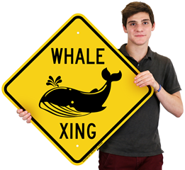 Shark, Whale, Mermaid Crossing Signs Shark, Whale, Mermaid Crossing Signs
