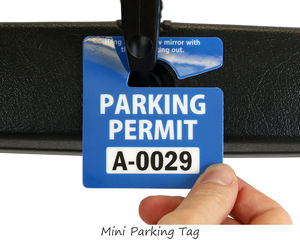 Mini Parking Permit Tag