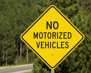 No motorized vehicles