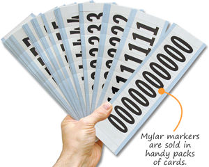 Number kit for outdoor use