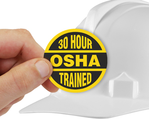 10 hour osha trained sticker
