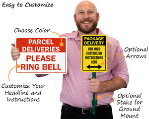 Package Delivery Signs