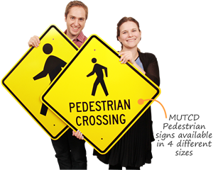 Pedestrian crossing signs