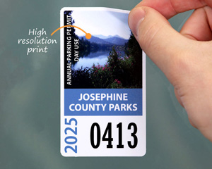 Photo parking permit sticker