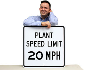 Plant Speed Limit Signs