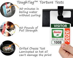 Plastic Parking Hang tags